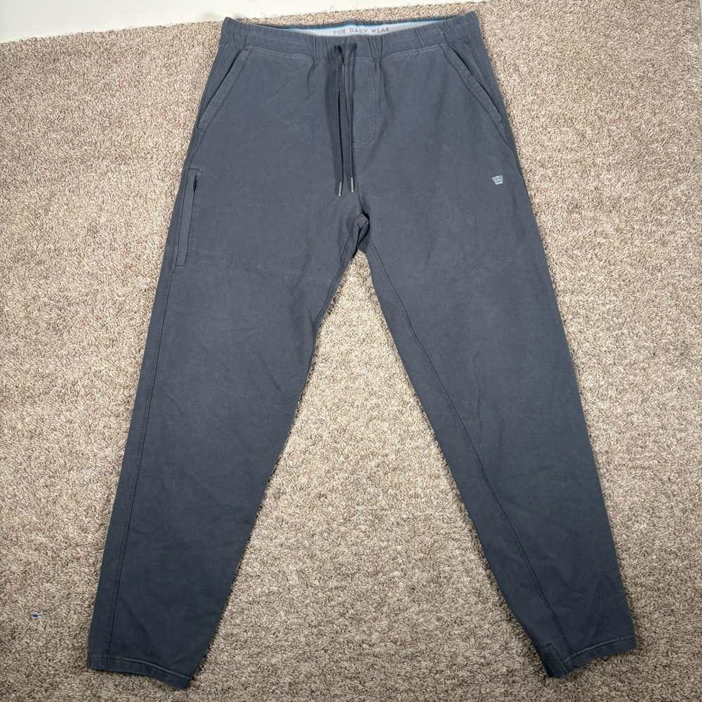 Mack Weldon Ace Sweatpants Mens Large Charcoal Grey Cotton Stretch Joggers